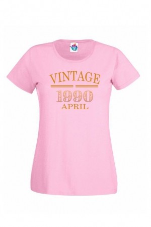 Дамска тениска за рожден ден  VINTAGE April