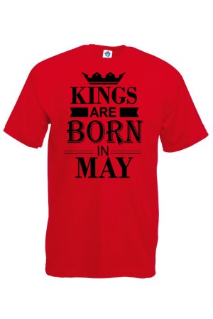 Мъжка тениска за Рожден ден Kings are born May ...