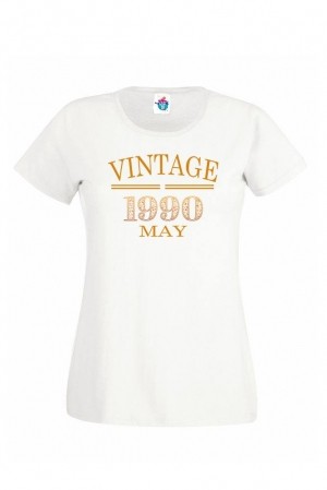 Дамска тениска за рожден ден  VINTAGE May