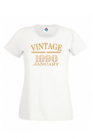 Дамска Тениска За Рожден Ден Vintage За Януари