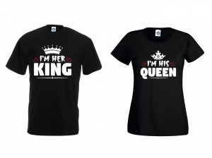 Тениски За Двойки Крал Кралица