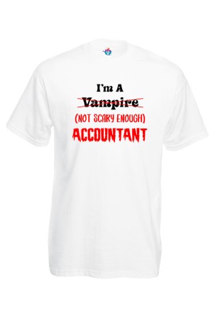 Тениска Not Vampire, Accountant 