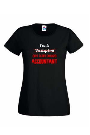 Тениска Not Vampire, Accountant 