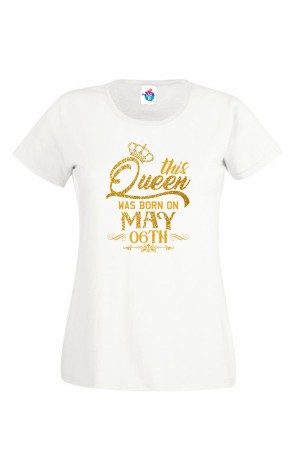 Дамска Тениска За Рожден Ден Кралица За Май