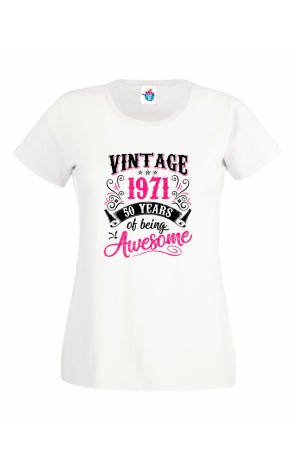Дамска Тениска За Рожден Ден Vintage Pink За Юни