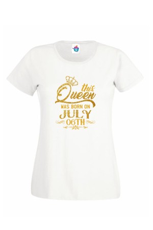 Дамска Тениска За Рожден Ден Кралица За Юли