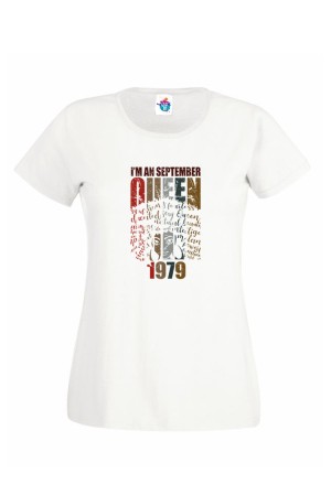 Дамска Тениска За Рожден Ден Кралица За Септември