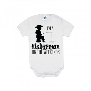 Бебешко боди за риболов: Аз съм рибар