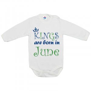 Бебешко боди Кралете са родени през ....(3)