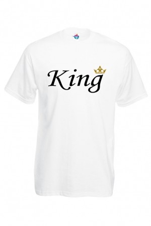 Мъжка Тениска с надпис за Свети Валентин - King
