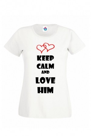 Дамска Тениска за двойки - Love Him
